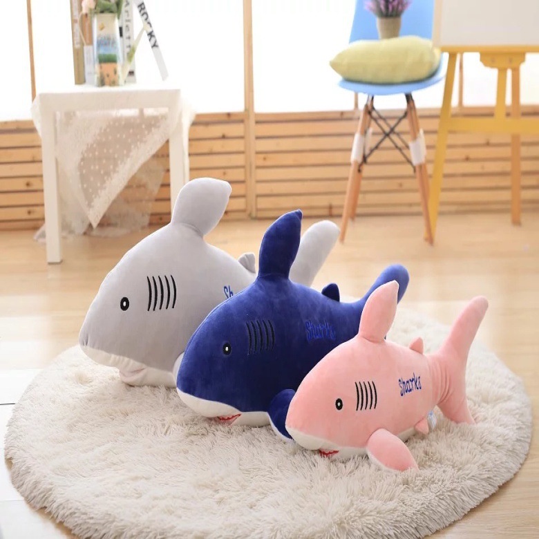 Gấu Bông gối ôm Cá Mập Baby Shark 50cm - Thú nhồi bông cao cấp-SANBEO.VN