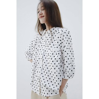 Chicka Chicka - Áo kiểu Peter pan collar shirt - Chấm bi