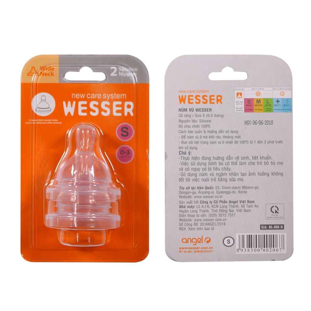 Núm vú Wesser Cổ rộng (vỉ 2c)