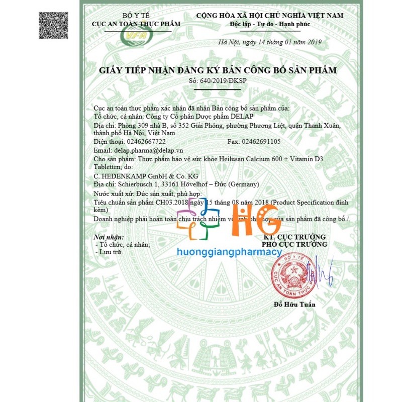 Heilusan Canxi D3 K1 Đức * HÀNG CHÍNH HÃNG**   Dùng cho trẻ em trên 10t,người lớn,phụ nữ có thai