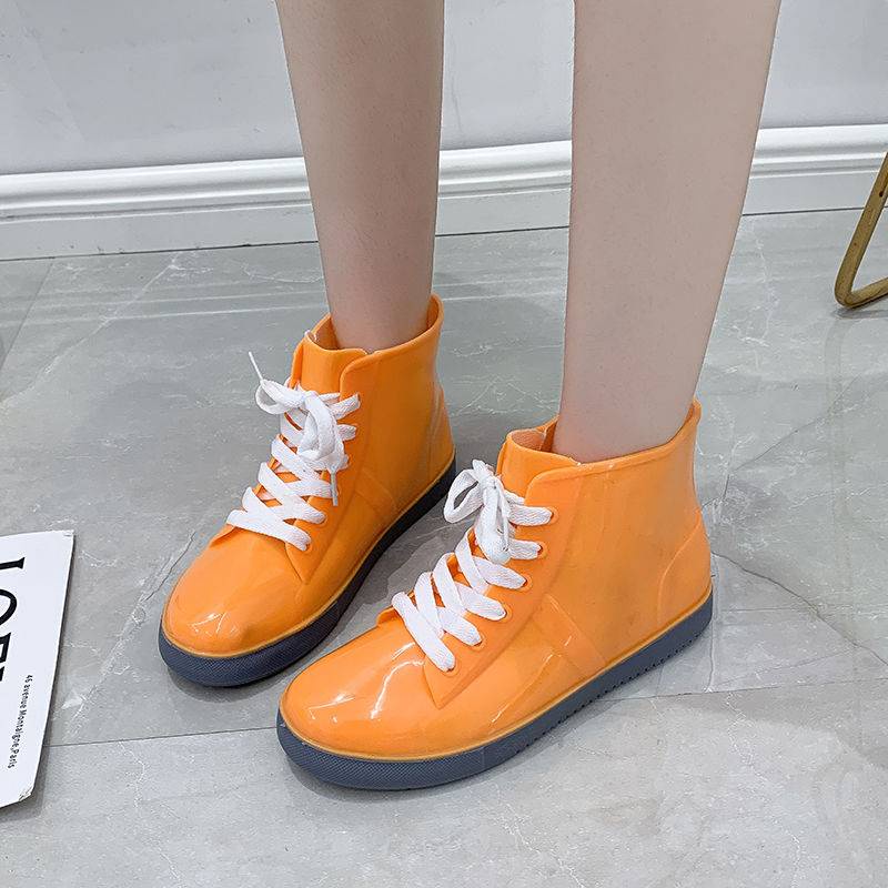 Ủng Đi Mưa Chống Trượt Cổ Ngắn Chất Liệu Cotton Thời Trang Hàn Quốc Cho Người Lớn