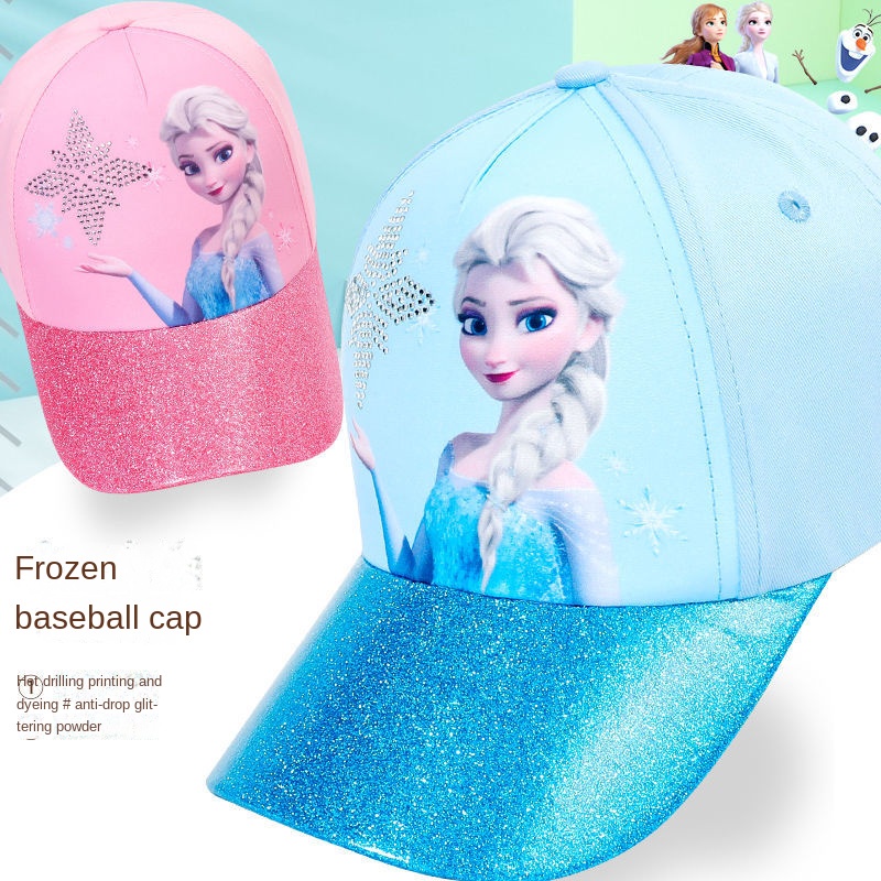 ♛Mũ Lưỡi Trai Họa Tiết Hoạt Hình Disney Dễ Thương Thời Trang Xuân Thu Cho Bé Gái