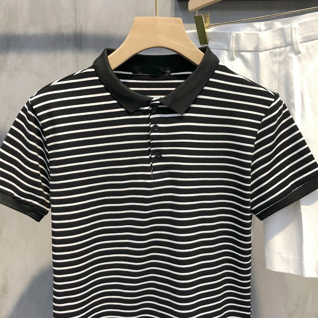 Áo thun Polo Nam Kẻ trơn, dáng Slimfit, chất thun cao cấp | BigBuy360 - bigbuy360.vn