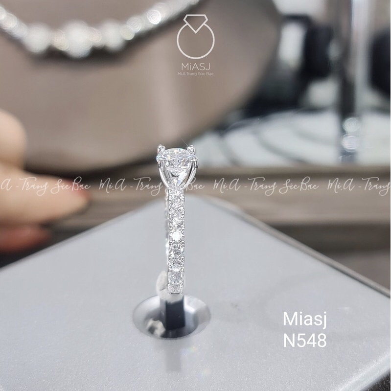Nhẫn nữ bạc Ý S925 MiASJ nạm đá Cz cao cấp N548