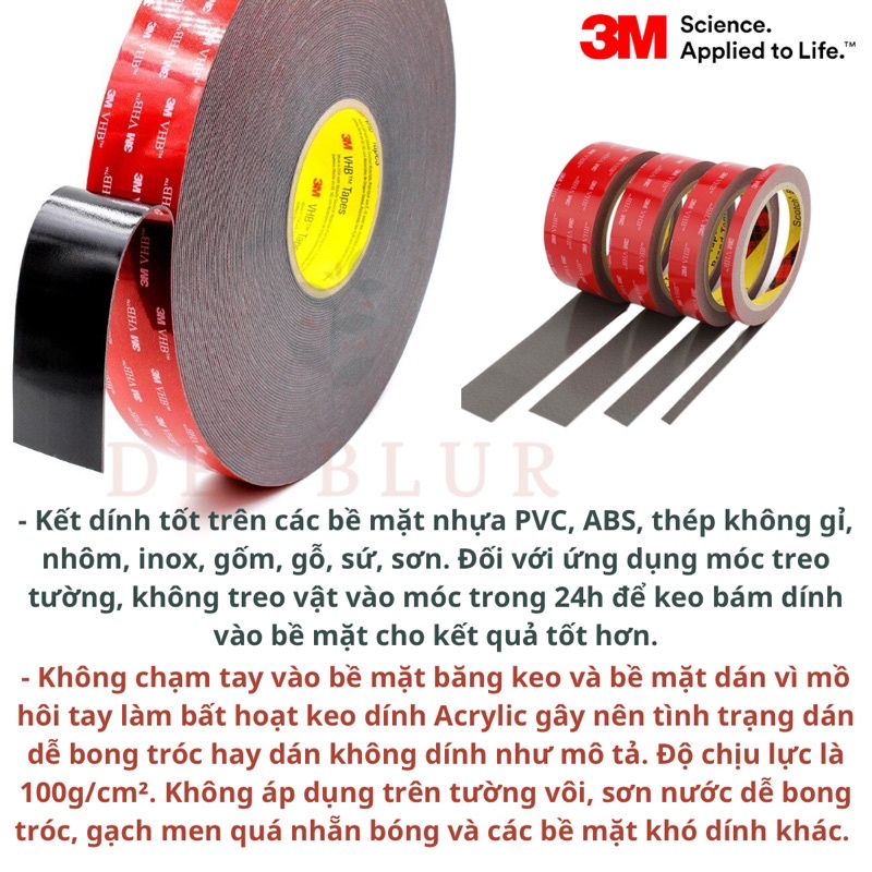 Băng keo cường lực 2 mặt 3M 4229P SIÊU DÍNH, SIÊU CHẮC