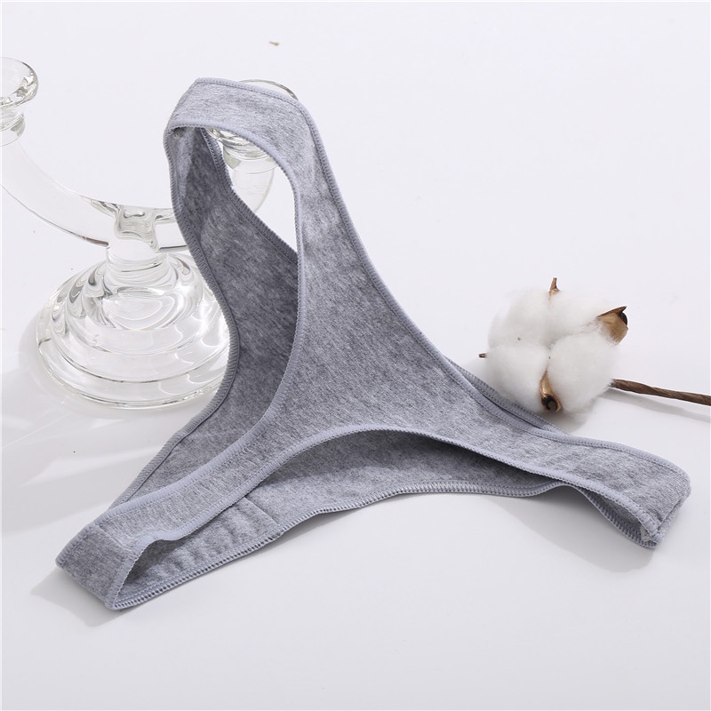 Cute Byte Quần lót lọt khe CuteByte chất liệu cotton 7 màu trơn tùy chọn dành cho nữ