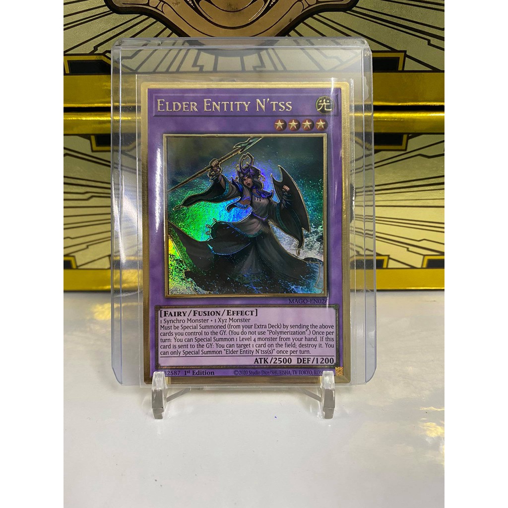 [ Dưa Hấu Yugioh ] Lá bài thẻ bài Elder Entity N'tss - Premium Gold Rare - Tặng bọc bài nhựa bảo quản