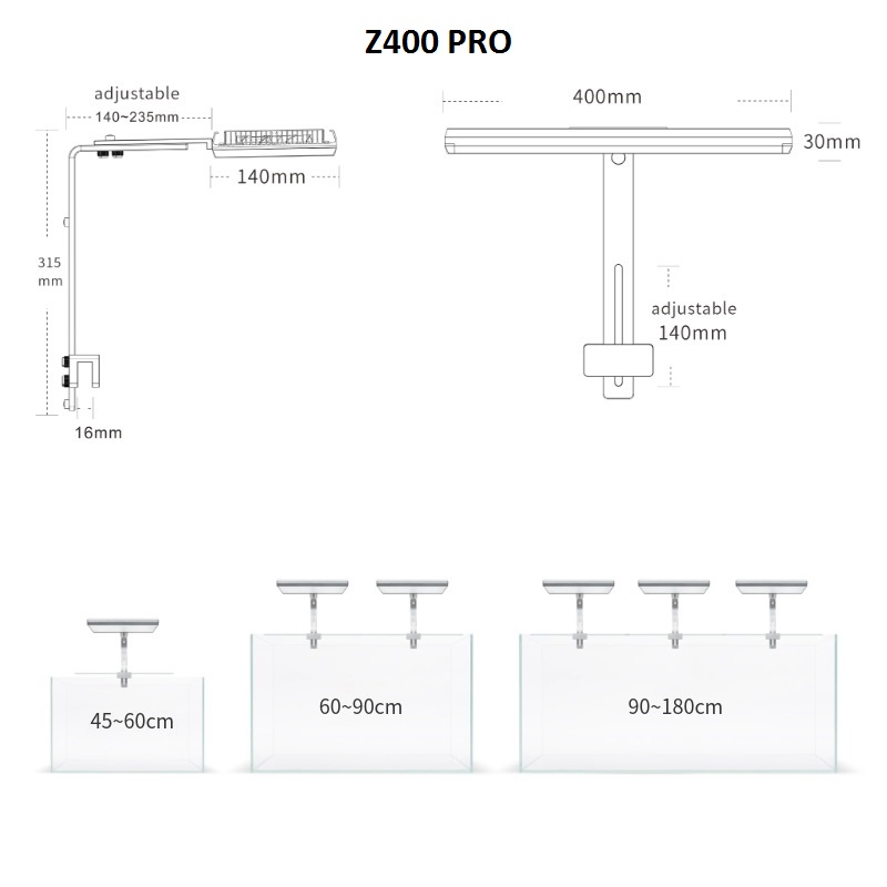 Đèn Bể Cá Week Z Series Z200 Z400 Pro