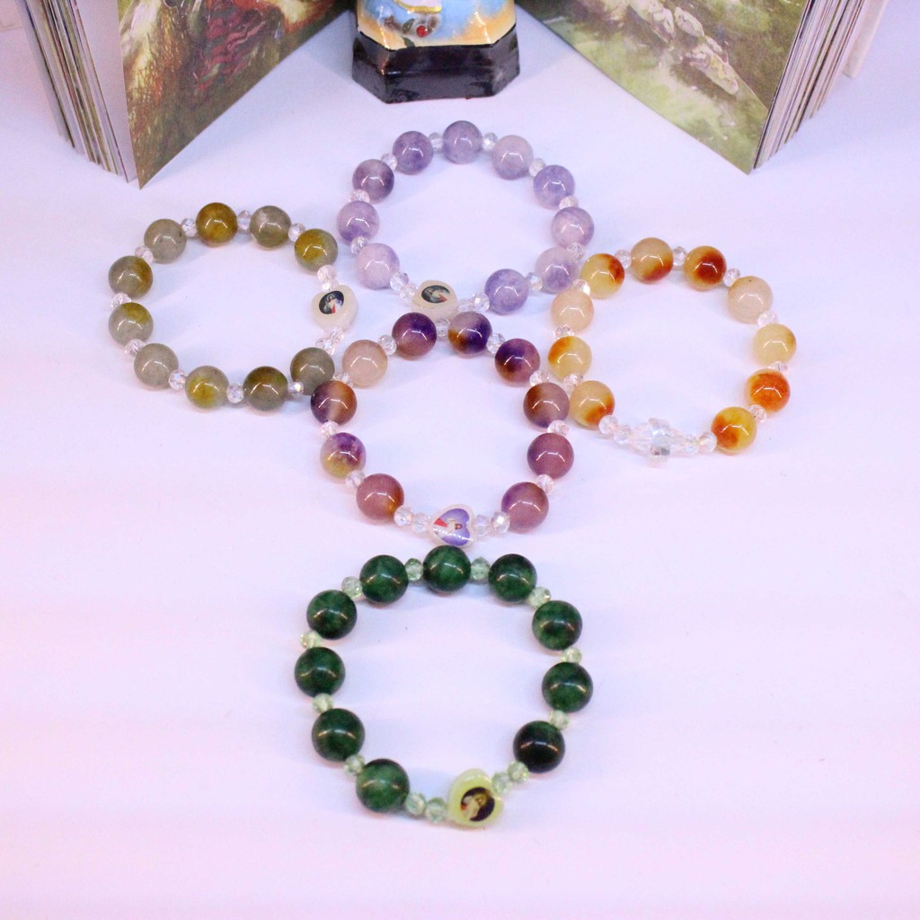 Vòng Tay Chuỗi Lòng Thương Xót Đá 12Ly