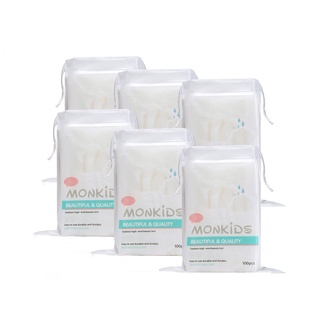 Combo 6 gói bông tẩy trang 100% cotton 3 lớp mềm mịn thấm hút cực tốt 600 miếng btt03sp - azagohn