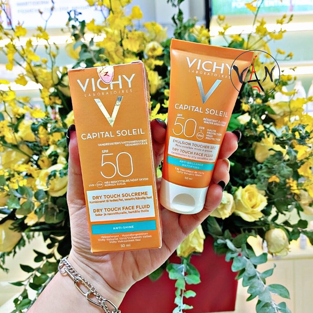 [ Vichy] Kem chống nắng Vichy spf 50+ Dành cho da nhạy cảm dầu nhờn 50ml Mẫu mới