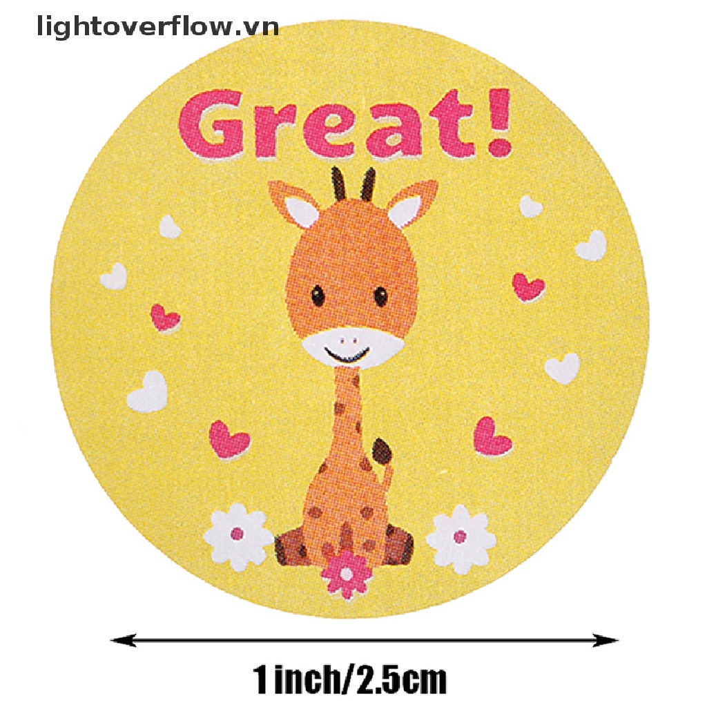 Bộ 500 Miếng Dán Hình Động Vật Dễ Thương Dùng Làm Phần Thưởng Giáo Viên