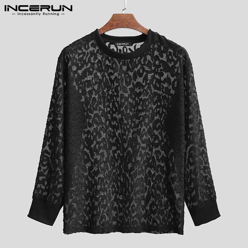 Áo Tay Dài INCERUN Dáng Rộng Họa Tiết Da Báo Thời Trang Cho Nam | BigBuy360 - bigbuy360.vn