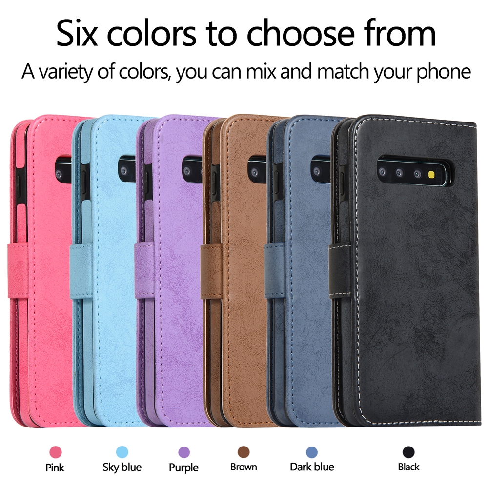 Bao Da Điện Thoại Dạng Ví Nhiều Màu Chống Nước Có Thể Tháo Rời Cho Iphone 6 6s 7 8 Plus Xs Max Xr 11 Pro Max Se2