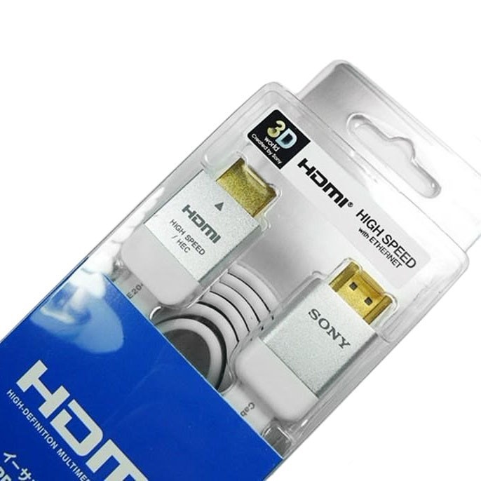 Cáp HDMI Sony dẹt mạ vàng 2 mét hỗ trợ 4K, 3D, ETHERNET, x.v.Color, Ethernet, ARC, Dolby DTS-HD 7.1