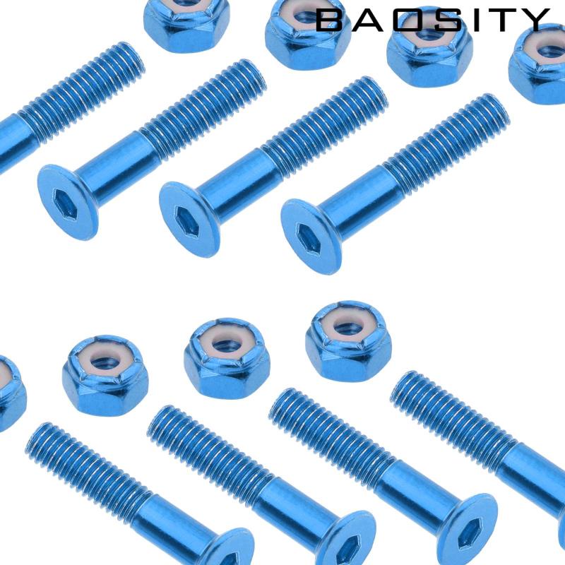 [BAOSITY]Replacement Longboard Skateboard Mounting Hardware Screws Black_35mm_8pcs