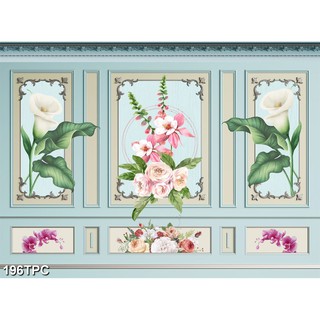 TRANH DÁN TƯỜNG 3D GIẢ PHONG CẢNH RÈM CỬA NHIỀU MẪU