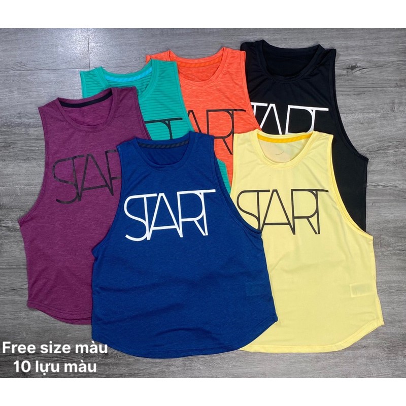 ÁO TANKTOP NỮ START DÁNG RỘNG SIÊU XINH - TANKTOP TẬP GYM VẢI THUN LƯỚI KIM SIÊU ĐẸP