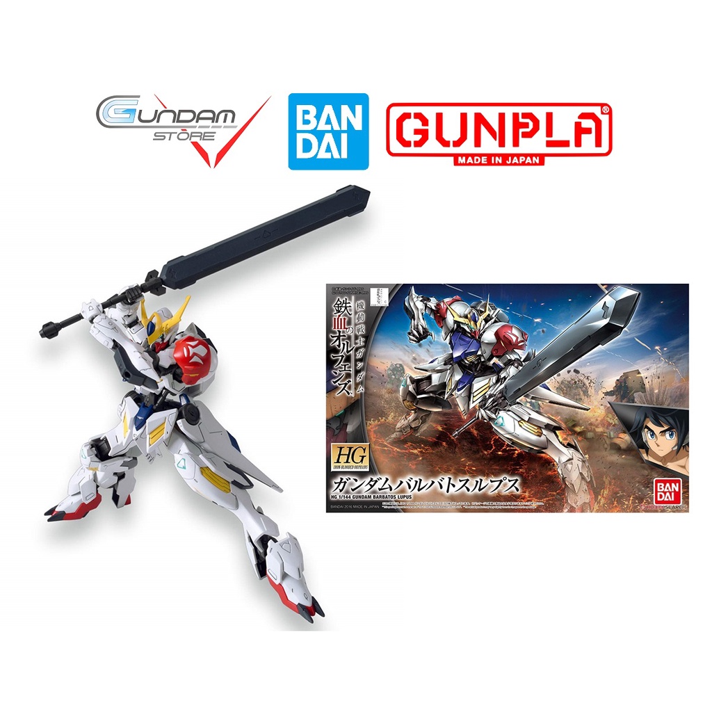 Mô Hình HG Barbatos Lupus Gundam Bandai 1/144 Hgibo Iron Blooded Orphans Đồ Chơi Lắp Ráp Anime Nhật