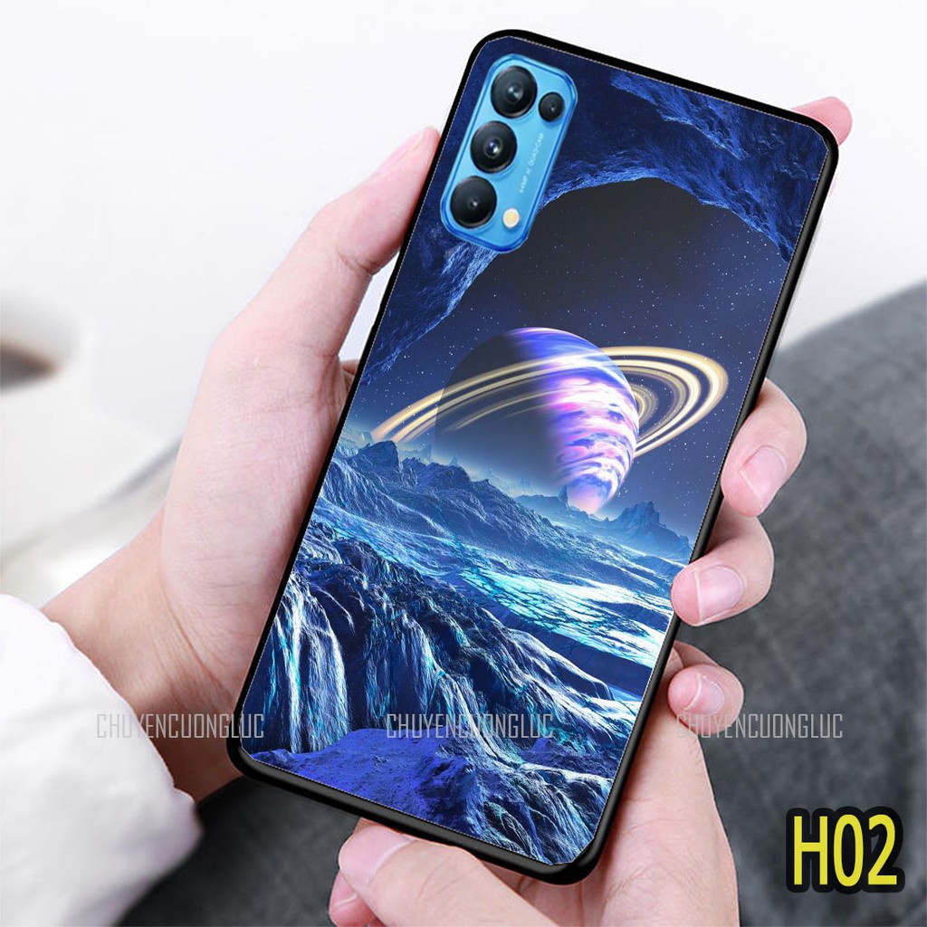 [HOT] Ốp lưng kính oppo reno 4, reno 4 pro 4G/5G,reno 5,reno 6z 5g mặt lưng ép kính chống bể hình galaxy
