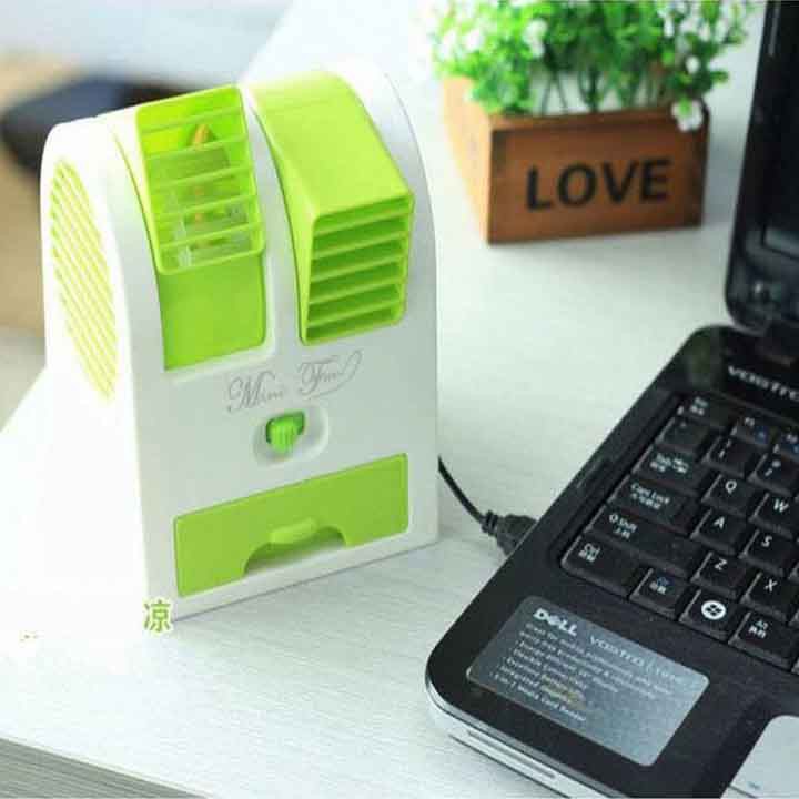 Quạt đá hơi nước mini 2 cửa
