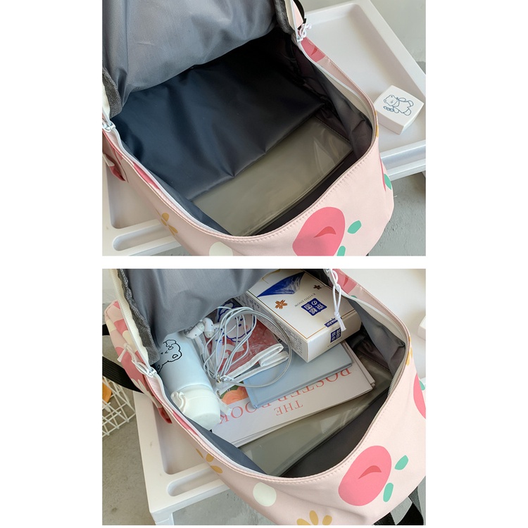 Ba Lô Đi Học / Du Lịch In Họa Tiết Thời Trang Nhật Hàn Xinh Xắn Cho Nữ