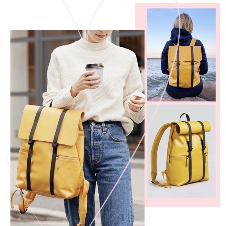 Gazton Luga backpack-[BALO CAO CẤP]-màu vàng cá tính