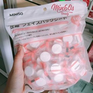 #Sale Mặt nạ nén Miniso gói 100v