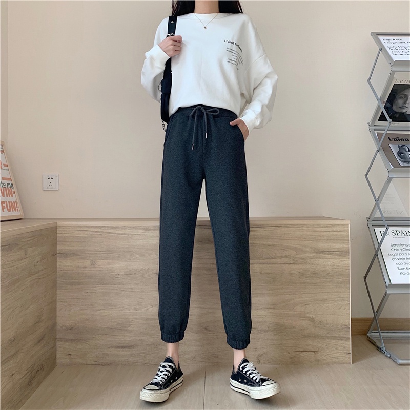 Quần thể thao nữ cạp cao thời trang hàn quốc 3 màu