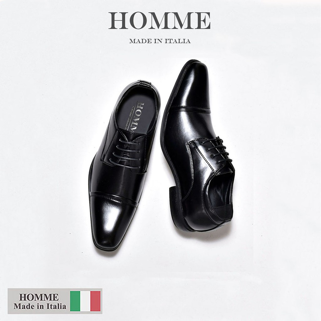 Giày Homme Southampton - Cap Toe Oxford Italian Leather Dress Shoes in Black