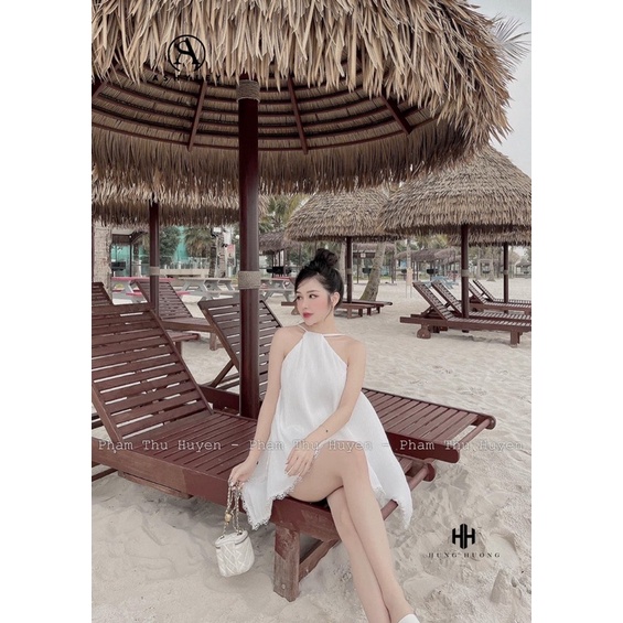 Set áo yếm vạt chéo + quần đùi ashley