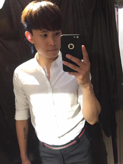 Sơ mi Nam Hàn cổ bẻ trắng ,đen - cổ tàu trắng ,đen hàng vải lụa cao cấp ôm dáng thời trang trẻ | BigBuy360 - bigbuy360.vn