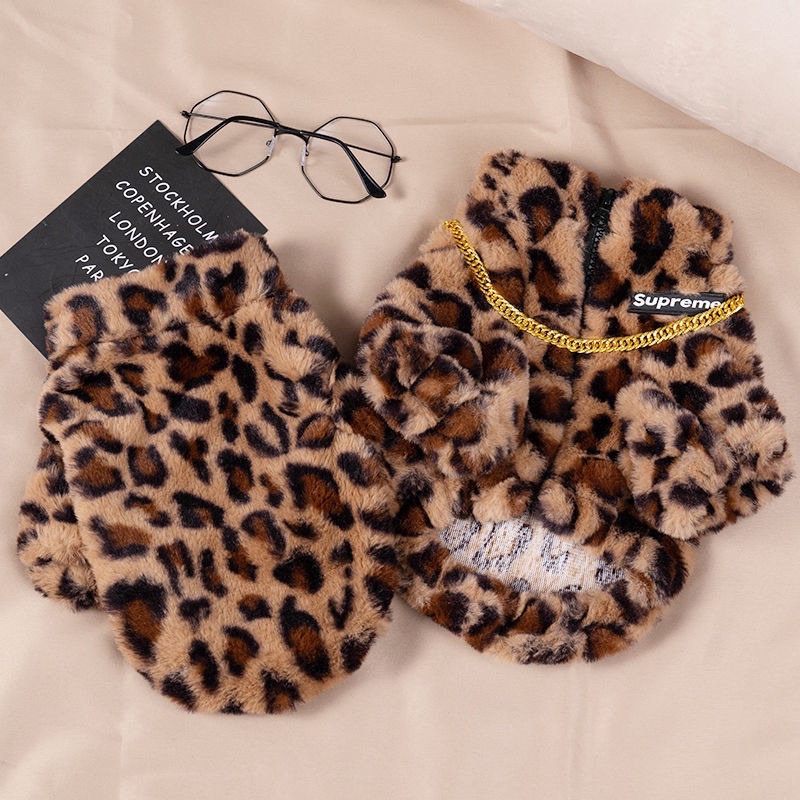 Áo khoác lông kéo khoá cho chó mèo