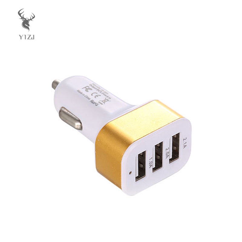 Tẩu Sạc 3 Cổng Usb 3.1a 2.1a 1.1a Cho Iphone 6 Plus Samsung S7