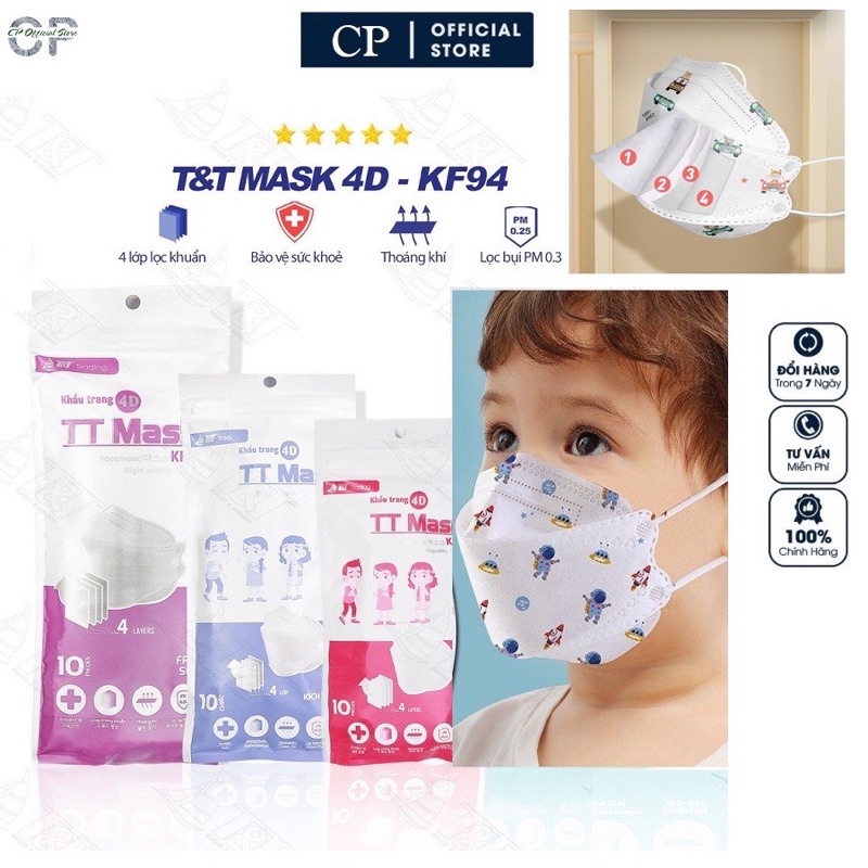 (1-4 tuổi) sỉ 1 thùng (600 cái) khẩu trang KF94 hàng chính hãng
