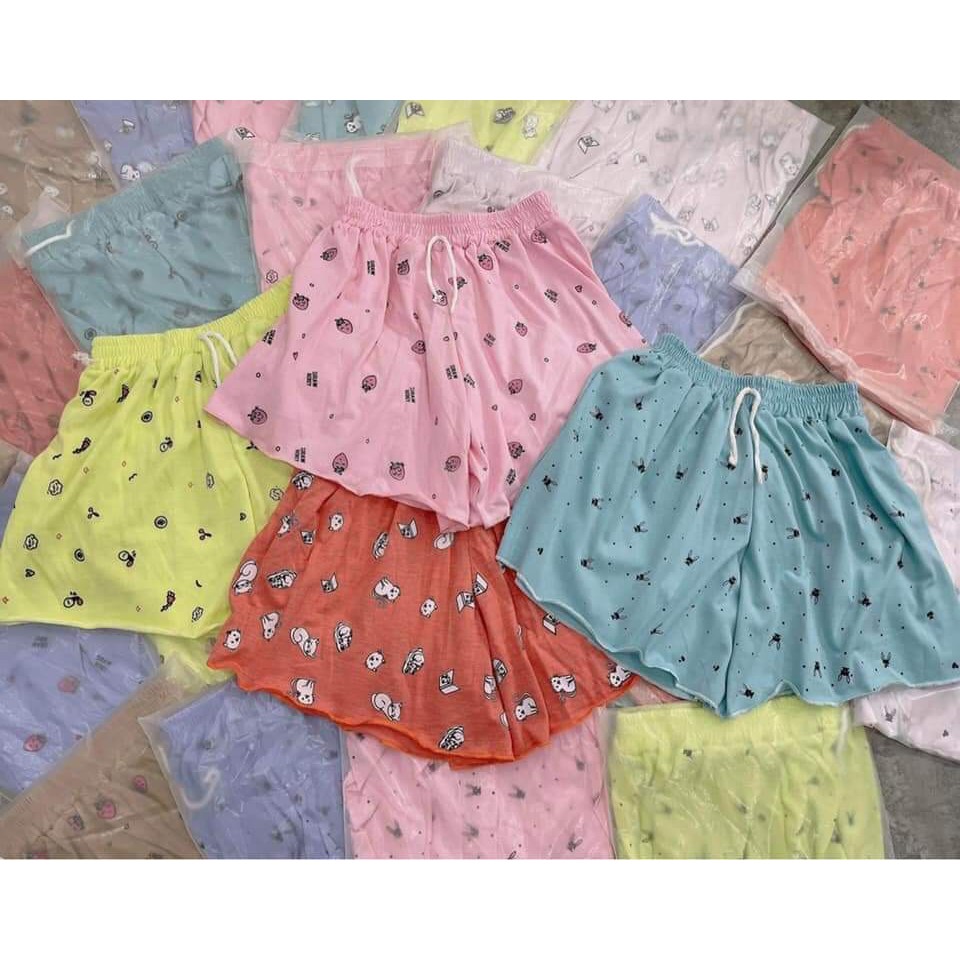 Quần Đùi Hoạ Tiết Cotton Nữ