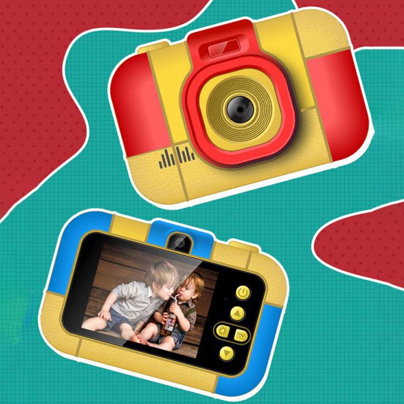 【Ready Stock】Kids Digital Camera,Dual Lens 2.4 Inch Screen 1080P HD Recorder, Red