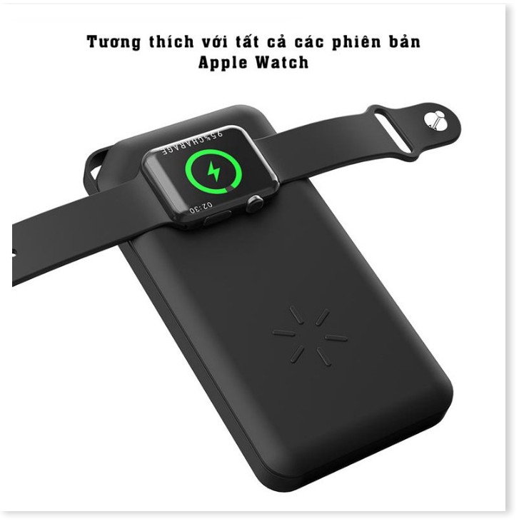 🇳 🇪 🇼®️ Pin sạc dự phòng không dây 10000mAh 2in1 W6  Iphone Apple Watch