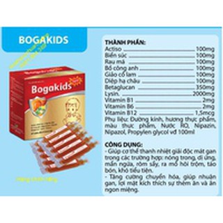 Bổ gan cho bé Bogakids , Bogakid ( hộp 20 ống)