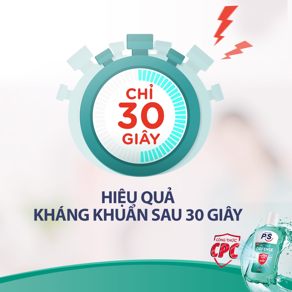 Bộ 2 Nước súc miệng P/S Chuyên gia kháng khuẩn 500ml giúp kháng khuẩn 99.9% chỉ sau 30 giây