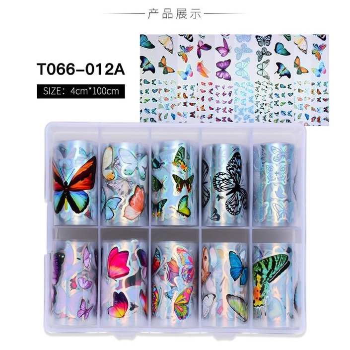 Foil bướm trang trí móng