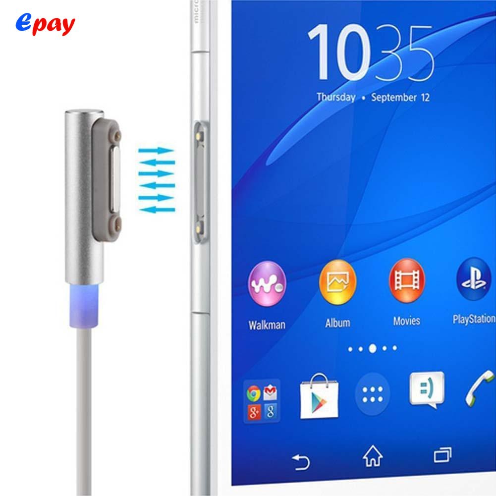 EPAY Cáp sạc USB nhôm kim loại từ tính cho Sony Xperia Z2 Z3 Compact