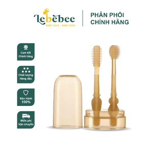 Bộ bàn chải , rơ lưỡi silicon kèm cốc