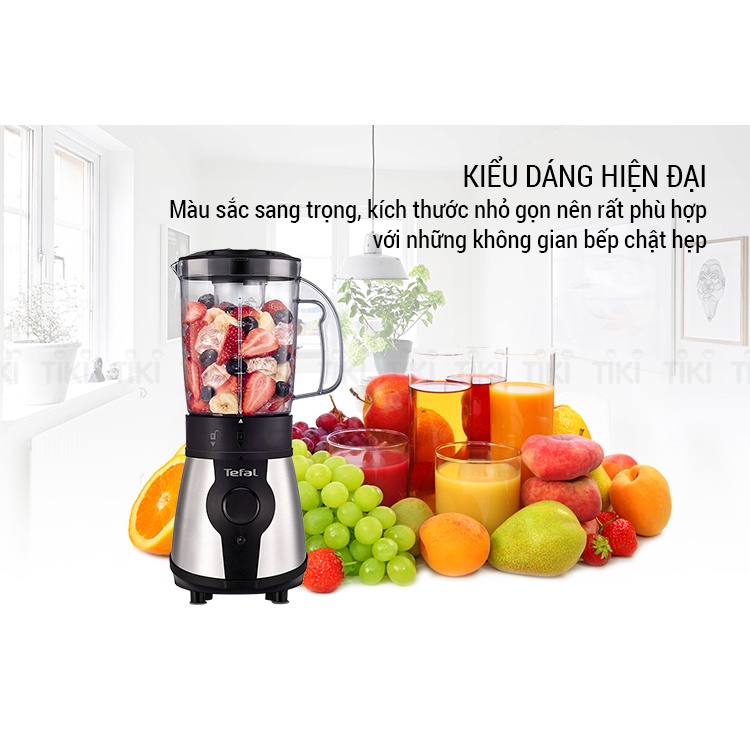 Máy xay sinh tố Tefal BL1B1D39 2 cối - Công suất 300W - Dung tích cối lớn 1.3L - Cam kết chính hãng - Bảo hành 2 năm