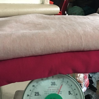 Vải cotton hồng phấn và hồng sen