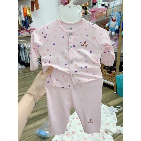 [FAFRINW05 giảm tối đa 30k đơn 150k][SALE]Bộ cài giữa petit dài tay bé trai/gái Lullaby NH103B (Sz 1-6m)