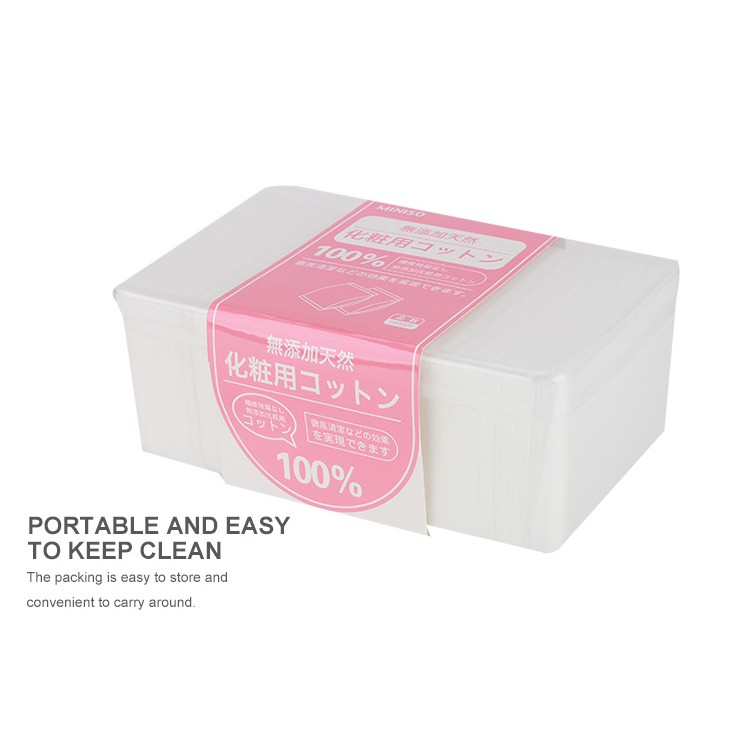Bông tẩy trang Miniso hộp 1000 miếng - 2016 Skincare | BigBuy360 - bigbuy360.vn