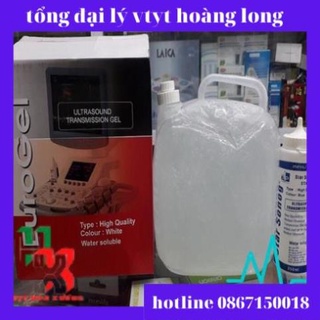 Gel siêu âm EUROGEL màu trắng can 5 lít,gel triệt lông