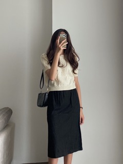 [ảnh thật] áo len vặn thừng basic freesize trắng/nâu