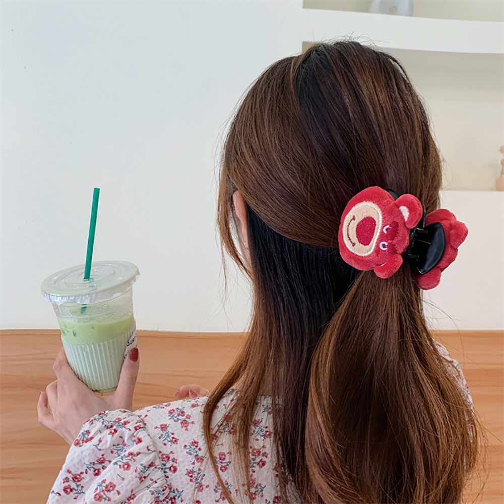 Kẹp Tóc Hình Móng Vuốt Thú Nhồi Bông Hoạt Hình Dễ Thương Phong Cách Hàn Quốc Cho Nữ